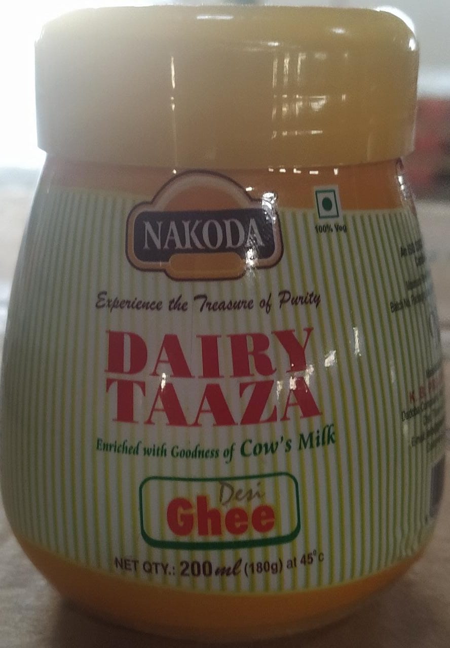 Nakoda Dairy Taaza Desi Ghee Cow Ghee Jar Ml Each Of