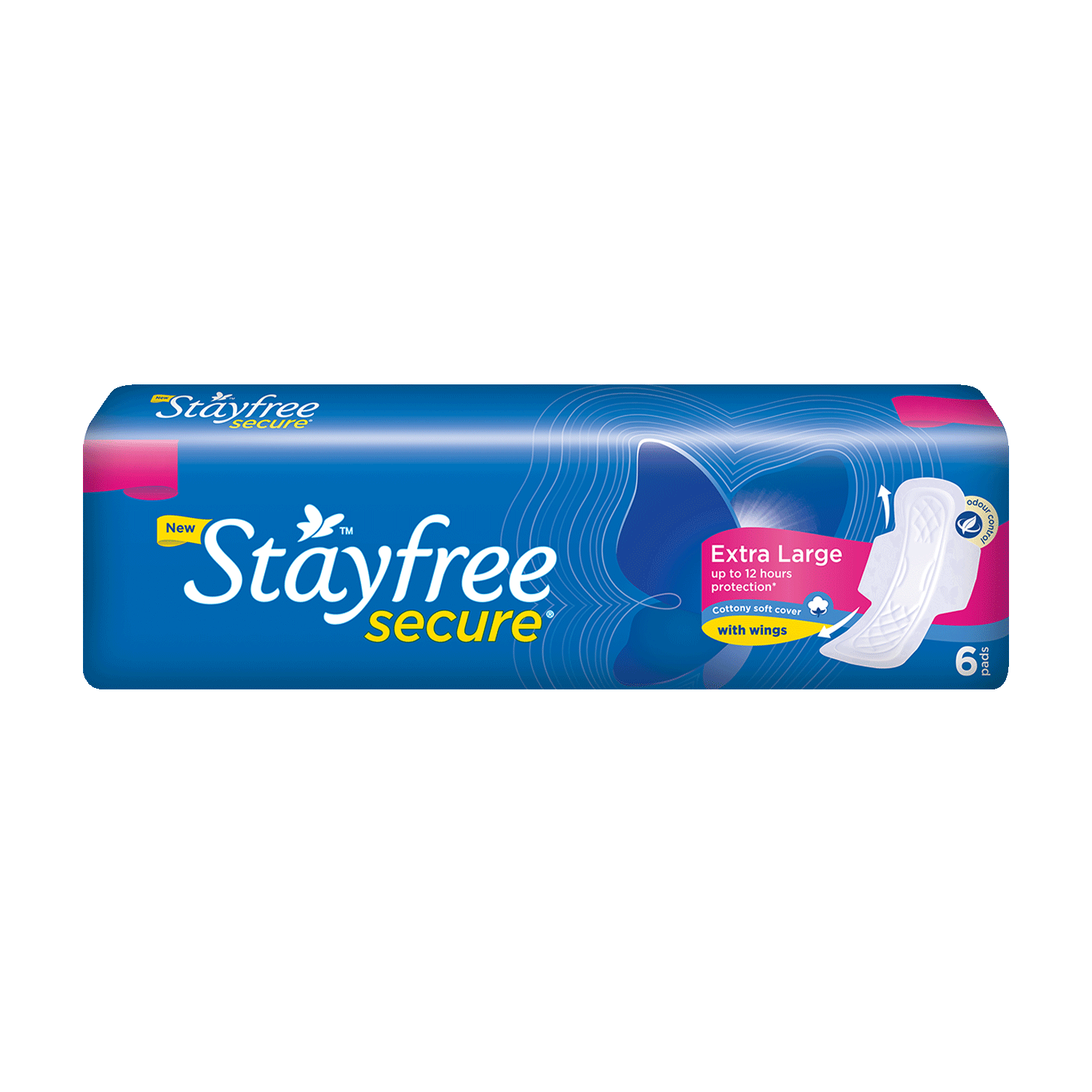 Stayfree Secure Cottony Sanitarypad XL 6 Pieces BRAND BOX Set Of