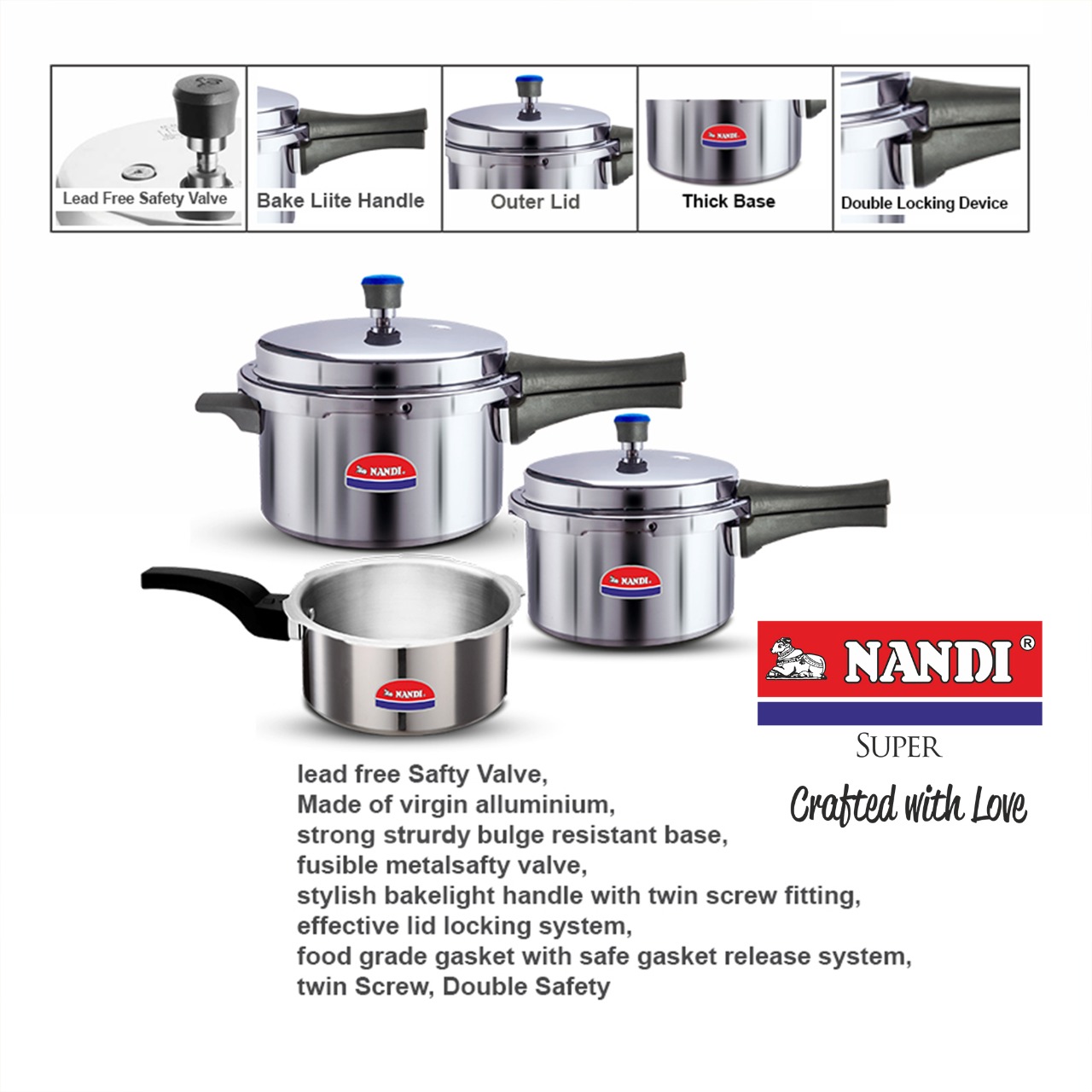 nandi pressure cooker 5 litre