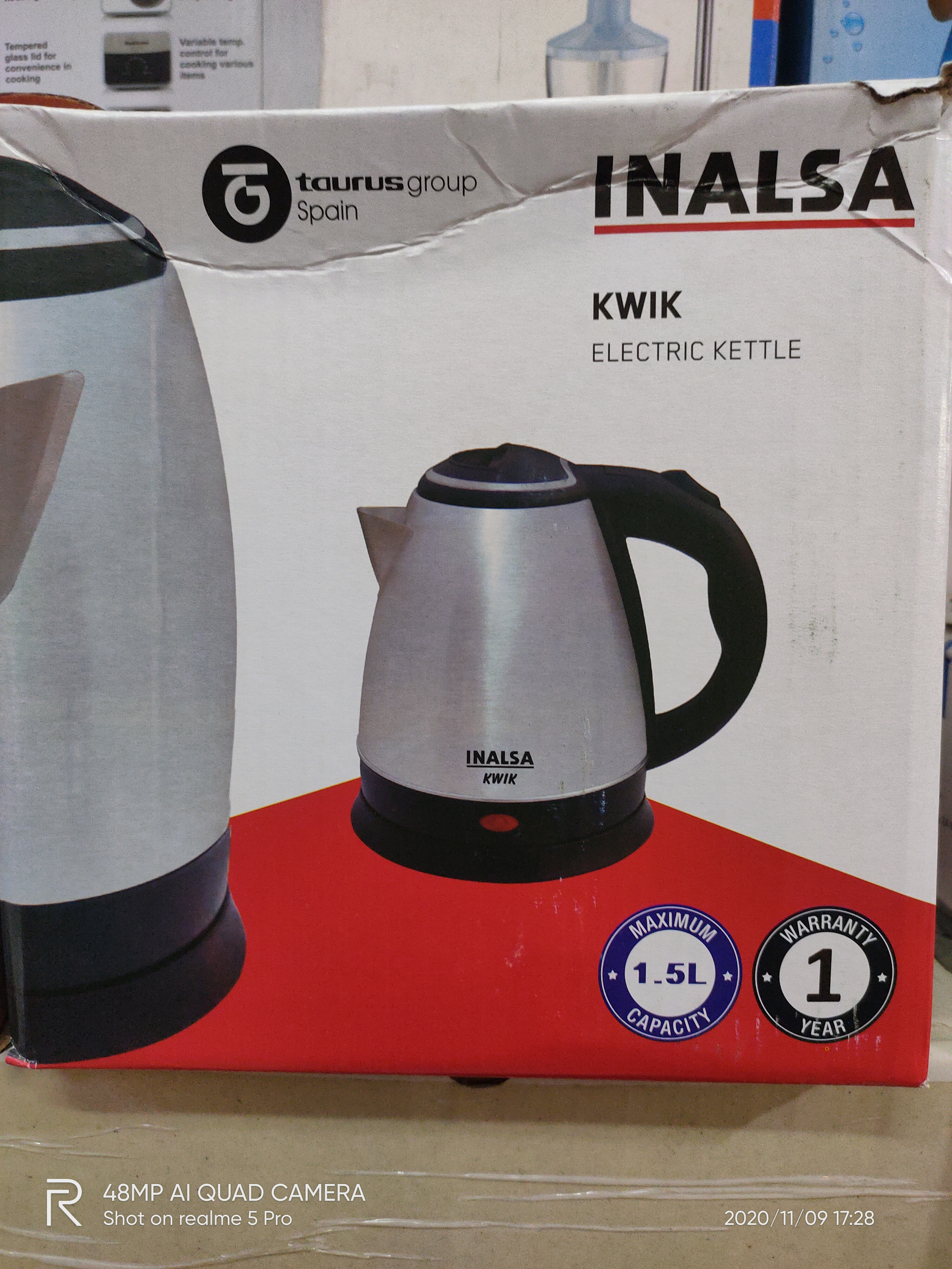 inalsa kwik electric kettle