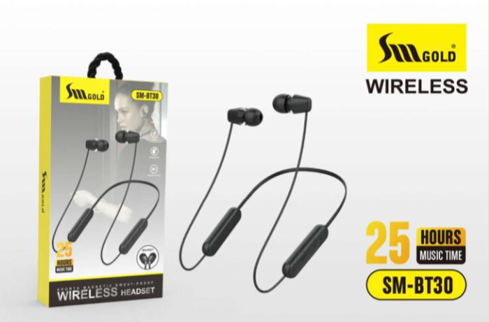 sm gold bluetooth headset
