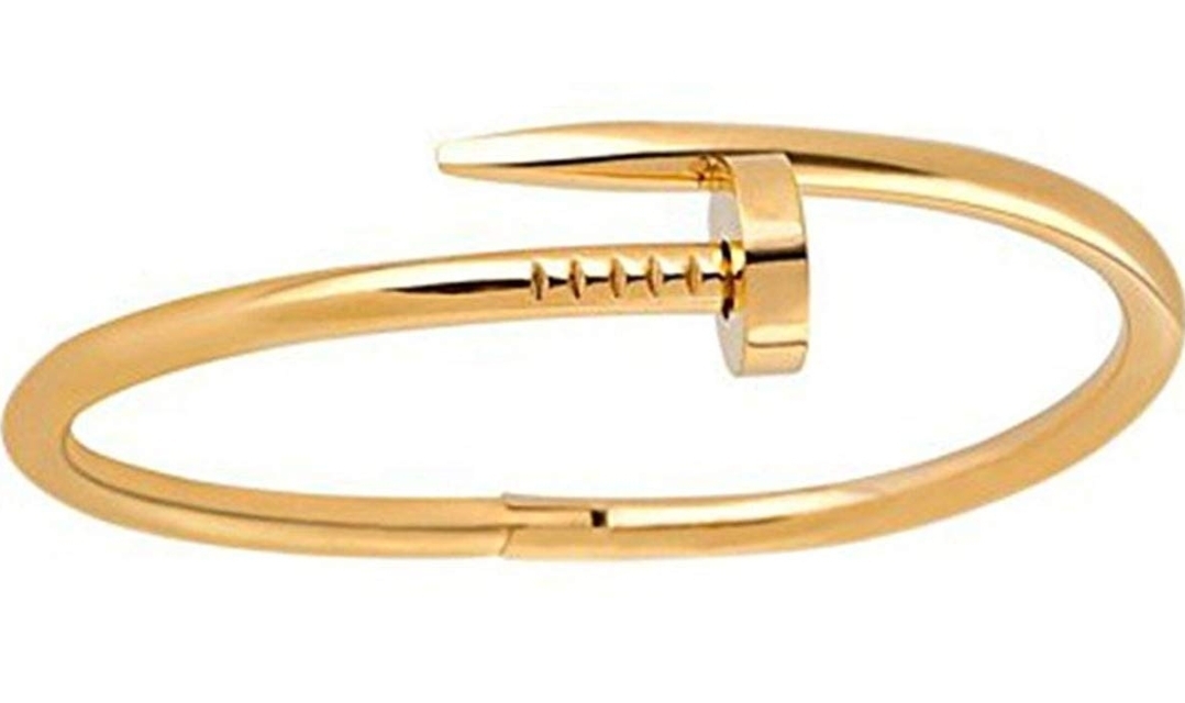 chandrika pearls cartier inspired stainless steel gold bracelet