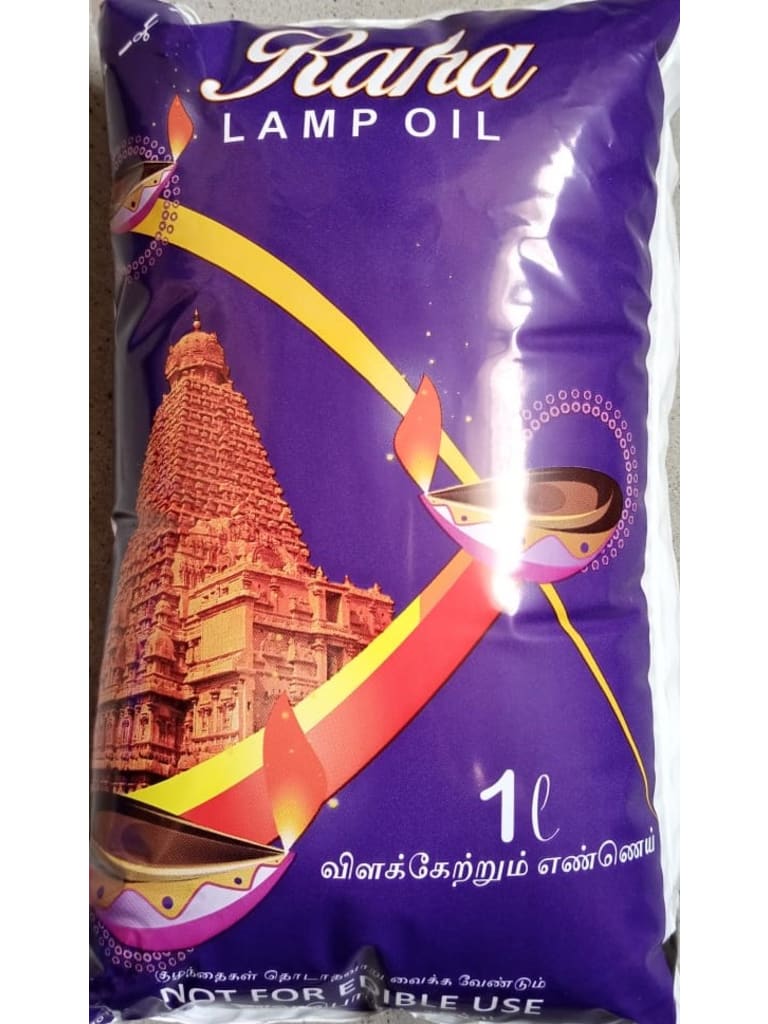 Raha Lamp Oil Deepam Oil (Pouch) 1 L, BRAND_BOX (Set of 10) BRAND_BOX of 10 EACH of 1 (10x1