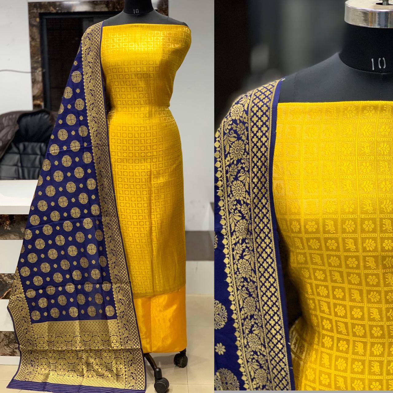 Nidhi Creation Banarasi Silk Zari Work For Women Unstitched Udaan B2b Buying For Retailers