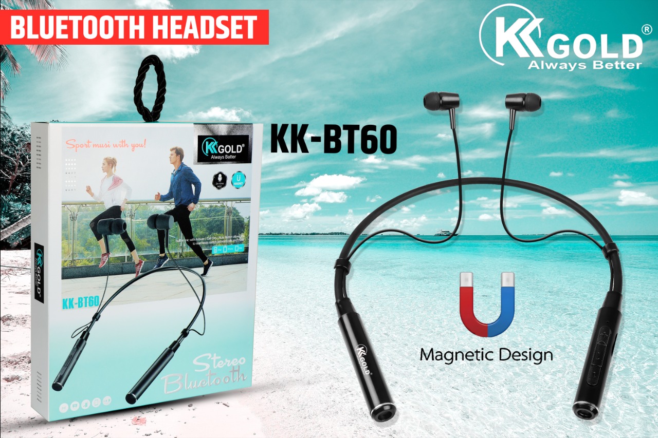 kk gold bluetooth earphones