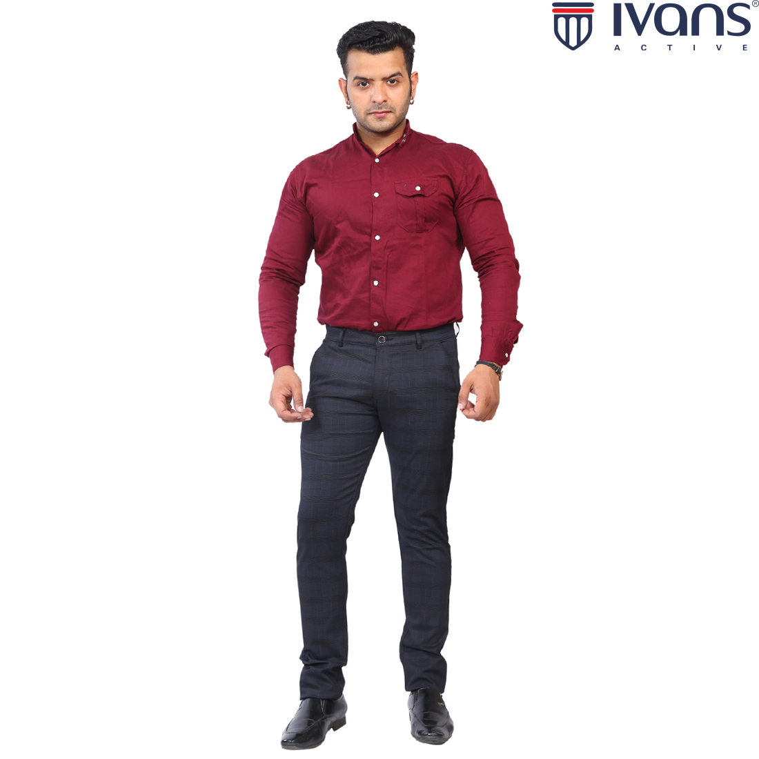 Ivans Cotton Slim Fit Casual Wear 