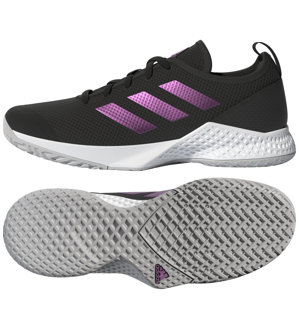 adidas CourtFlash W Synthetic & Textile Sports Wear Tennis Shoes (Black