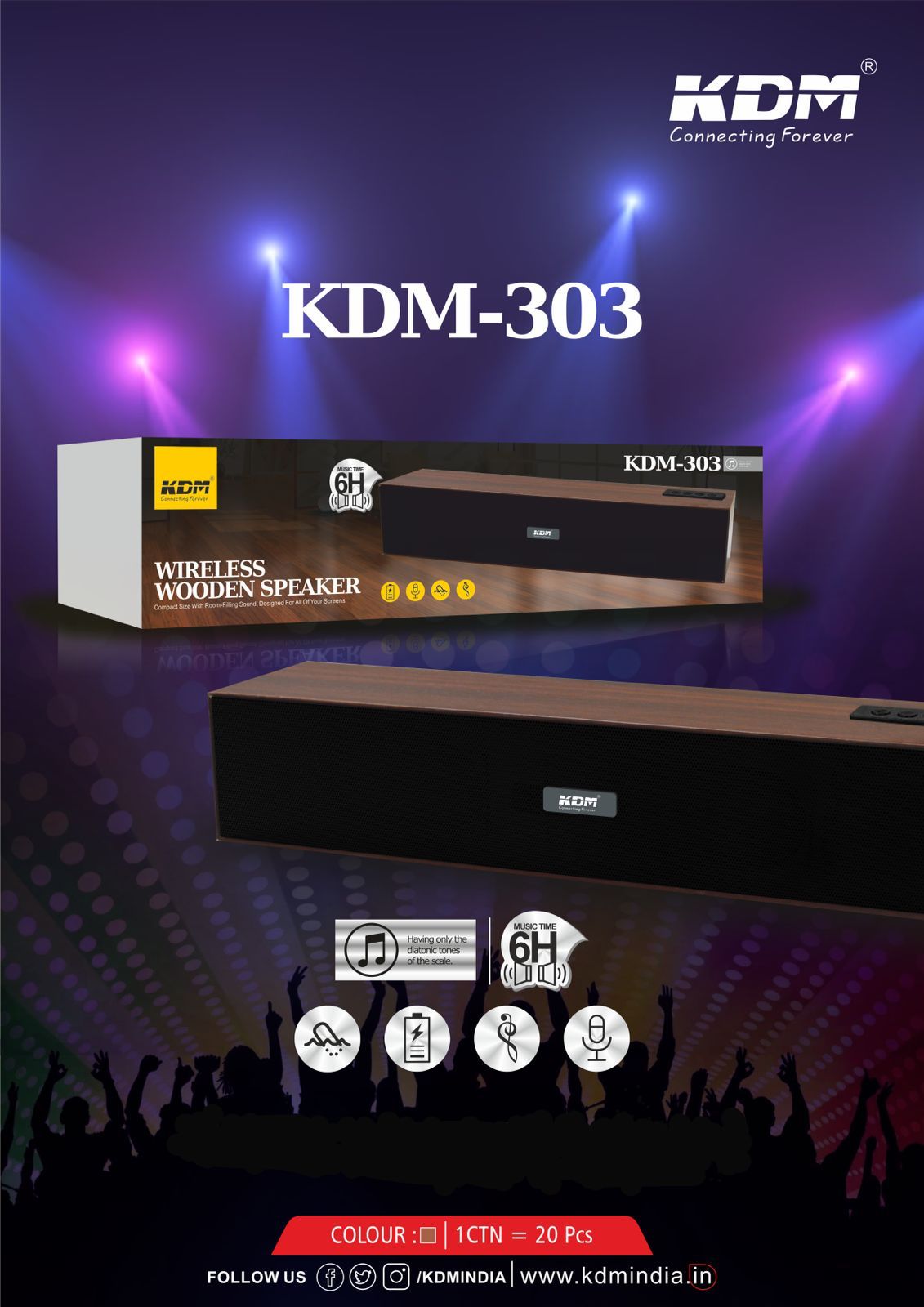 kdm 303 wooden speaker