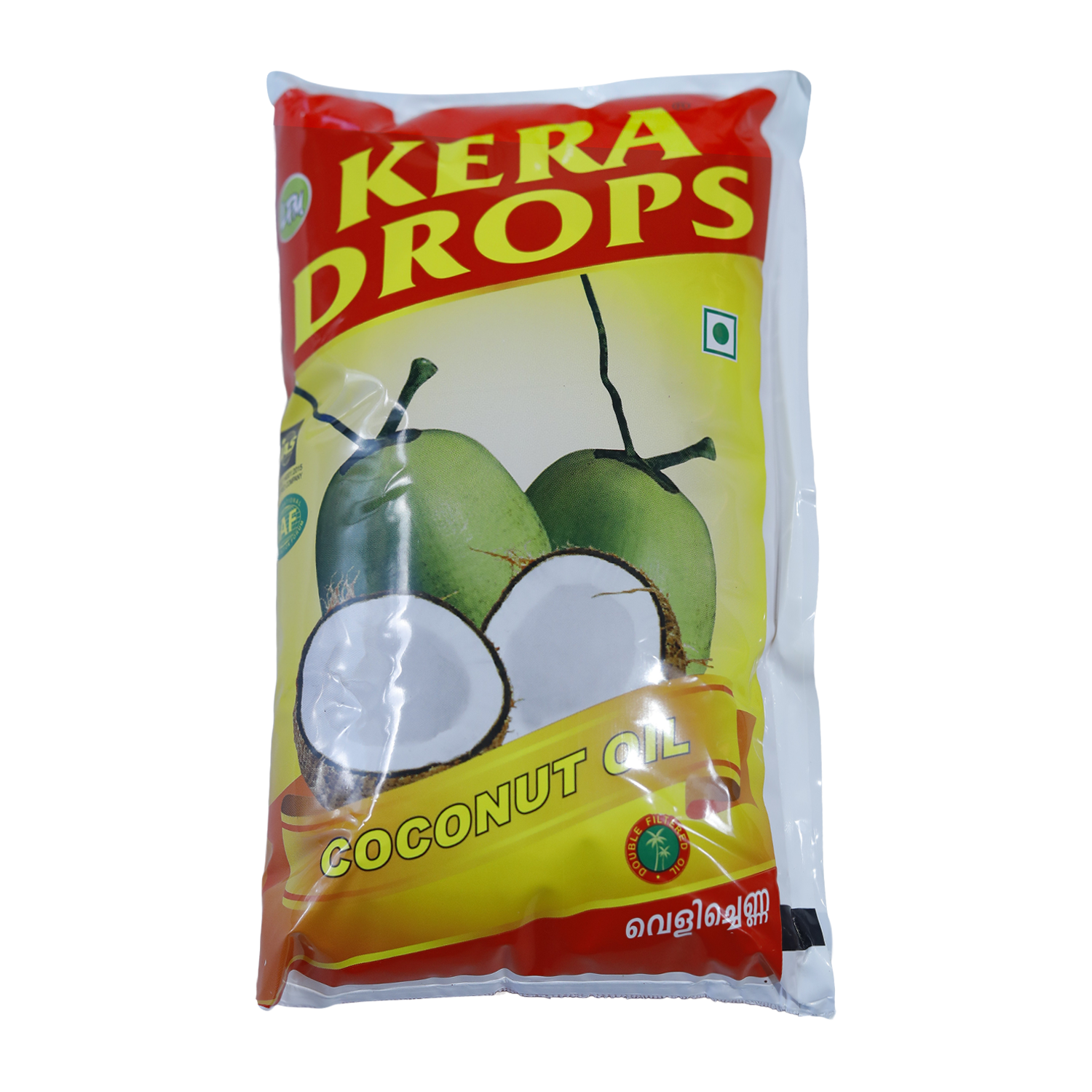 Kera Drops Coconut Oil (Pouch) 1 L BOX (Set of 10) BOX of 10 EACH