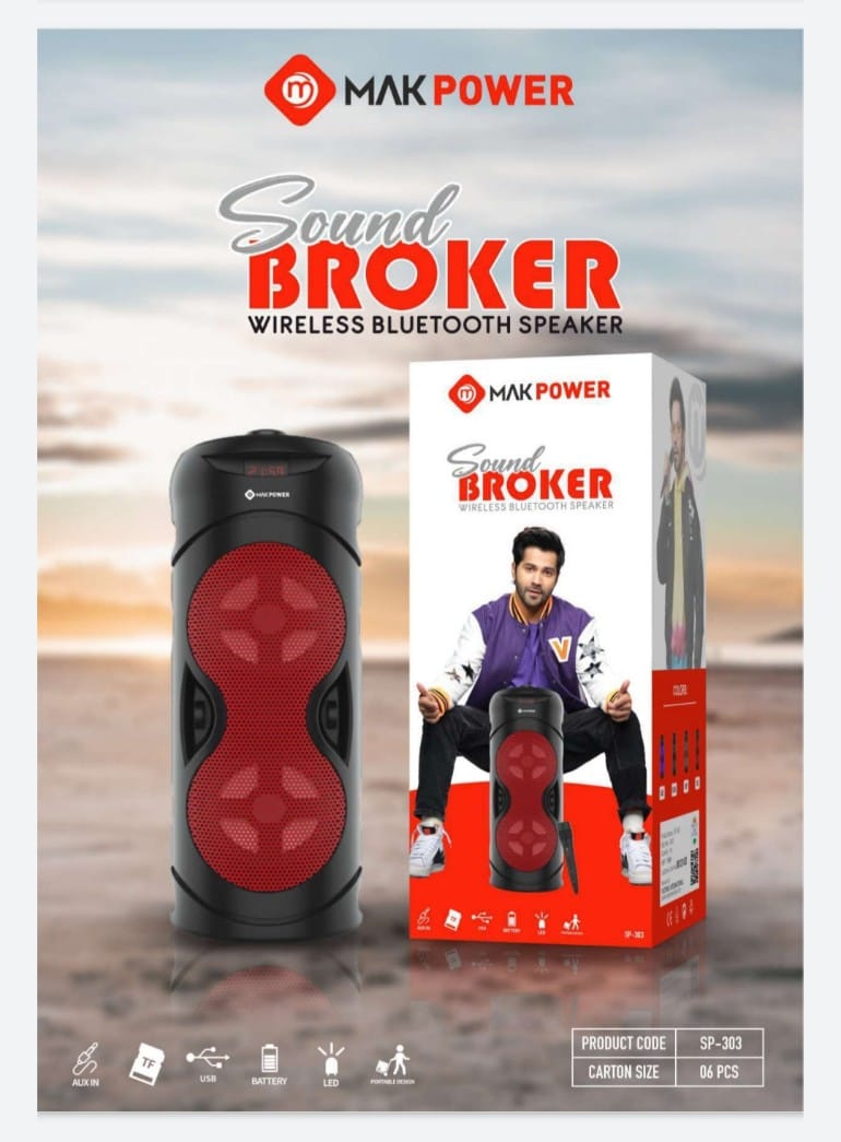 Mak Power SP303 Wireless / Bluetooth (Assorted, 10 W) Set Of 2 Udaan B2B Buying for Retailers