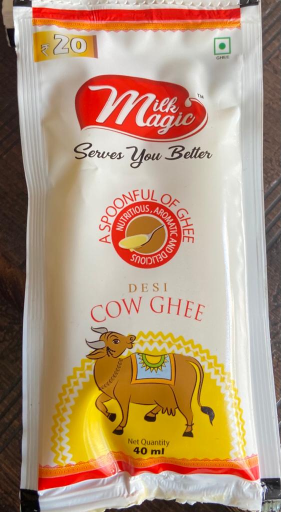 Milk Magic Desi Cow Ghee Ghee (Sachet) 40 ml, (Set Of 10) Udaan B2B