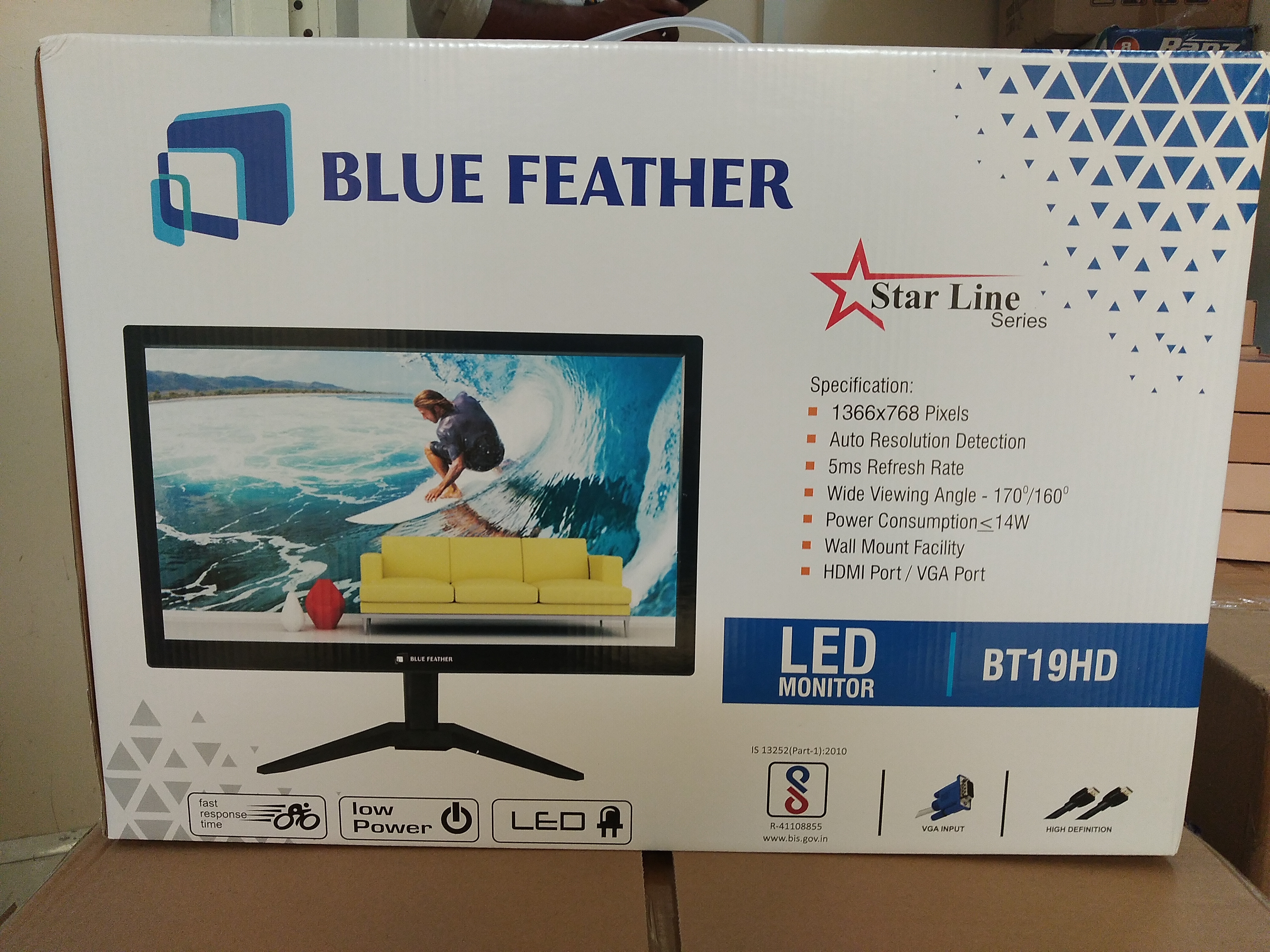 blue feather monitor 19 inch