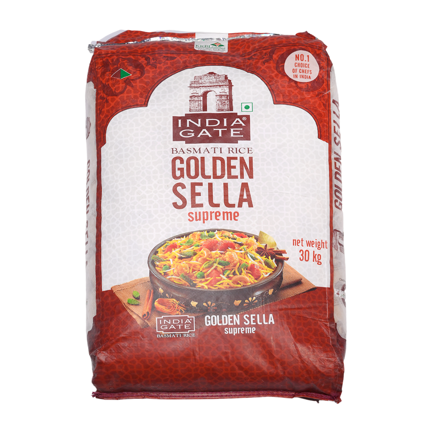 India Gate Golden Sella Supreme Basmati Rice (30 kg ) EACH of 1