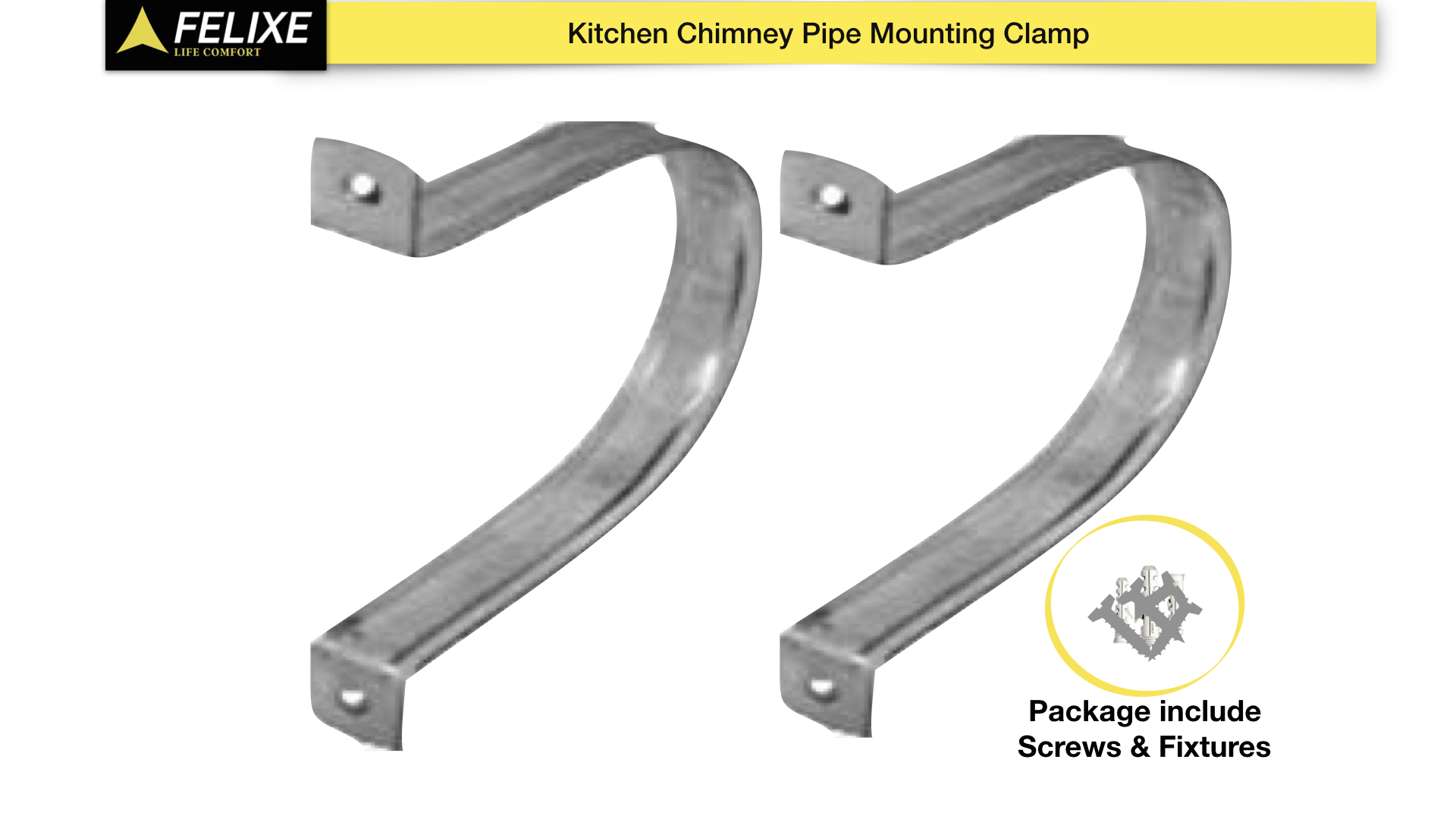 FELIXE KITCHEN CHIMNEY PIPE CLAMPS 2 Pieces Udaan B2B Buying for