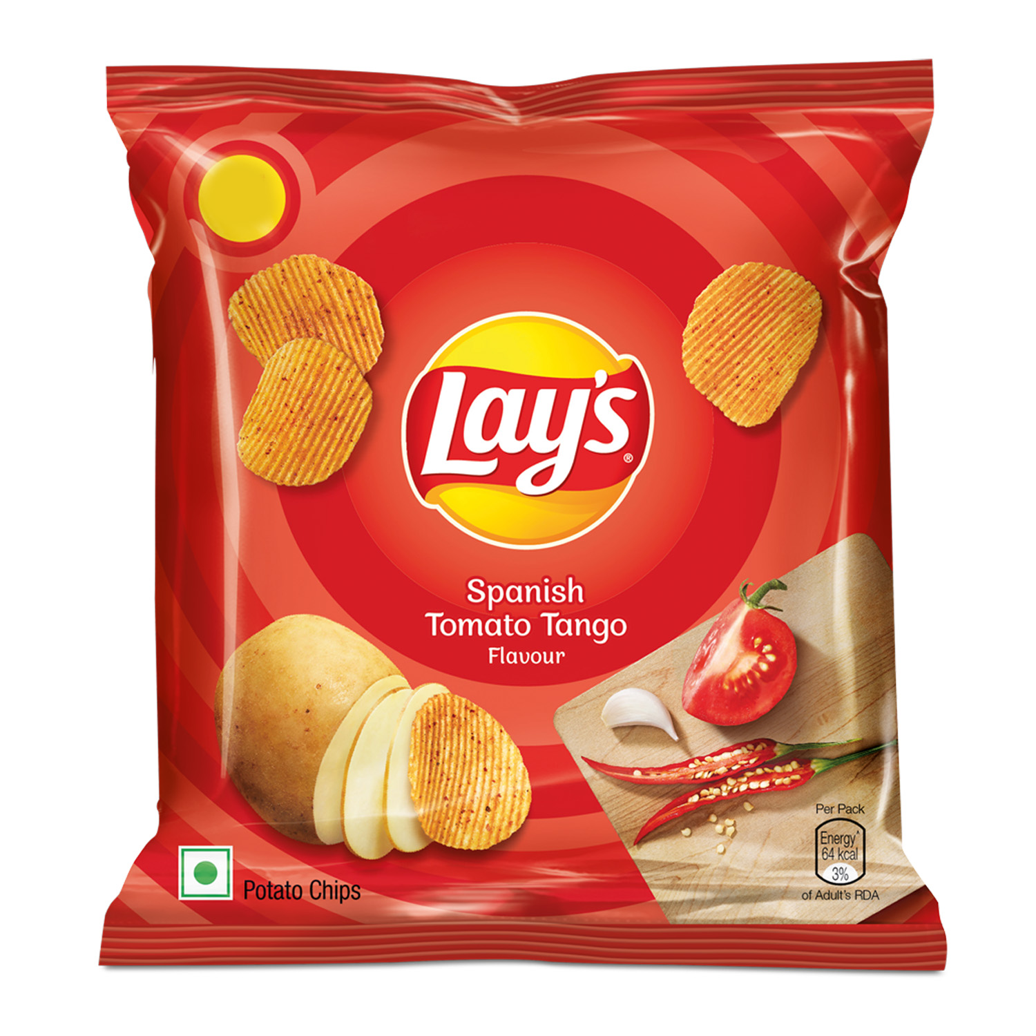 Lay's Spanish Tomato Tango Potato Chip (10.7 gm, Pack of 1, 4.3 gm ...