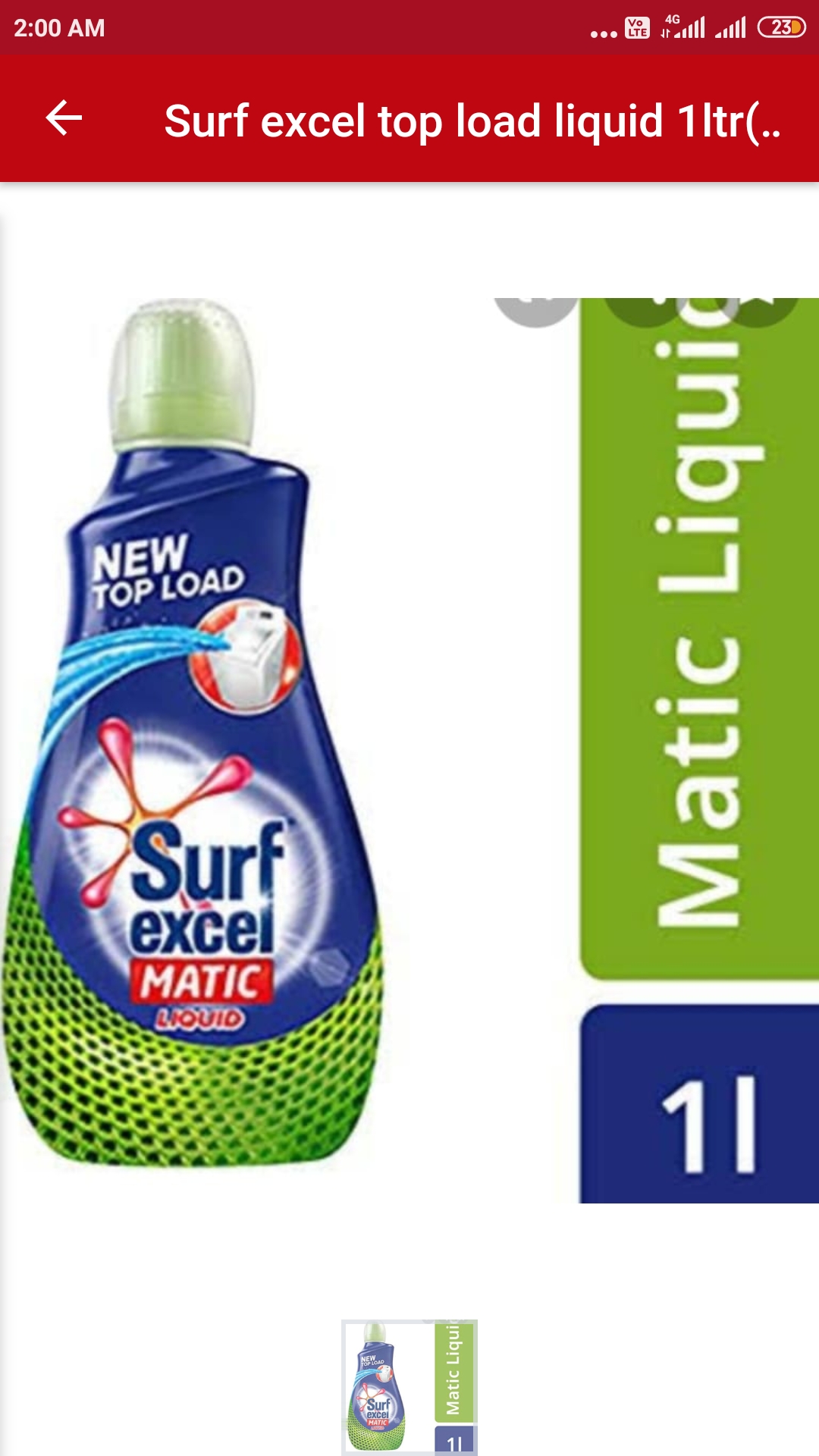 Surf excel top load liquid 1 lit mrp 209 pack 1 Udaan B2B Buying