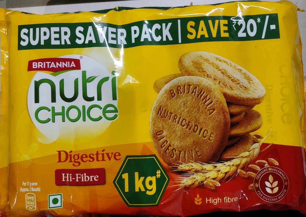 Britannia Nutri Choice Digestive Biscuits (1 Kg) Price Authentic