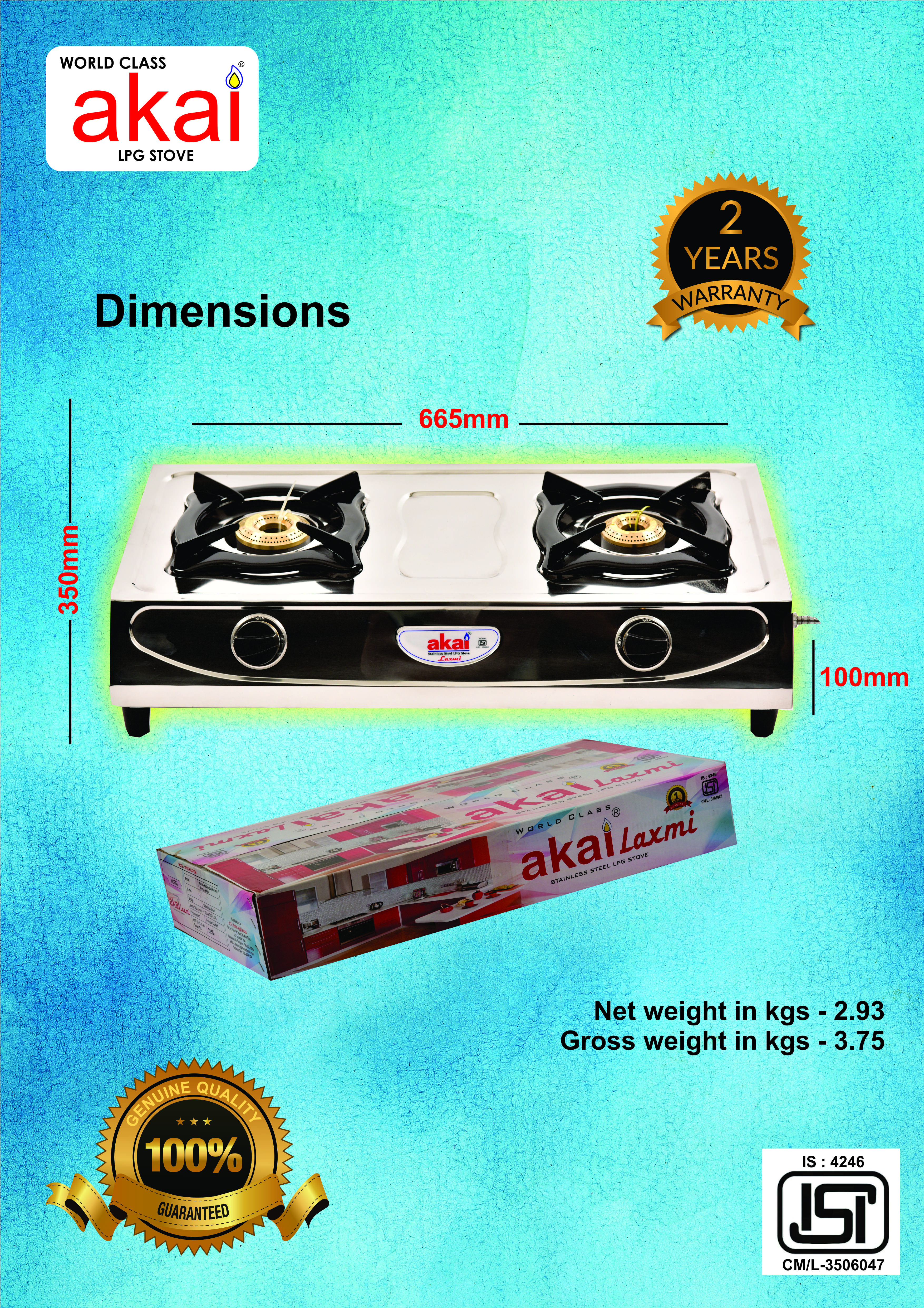 akai laxmi gas stove