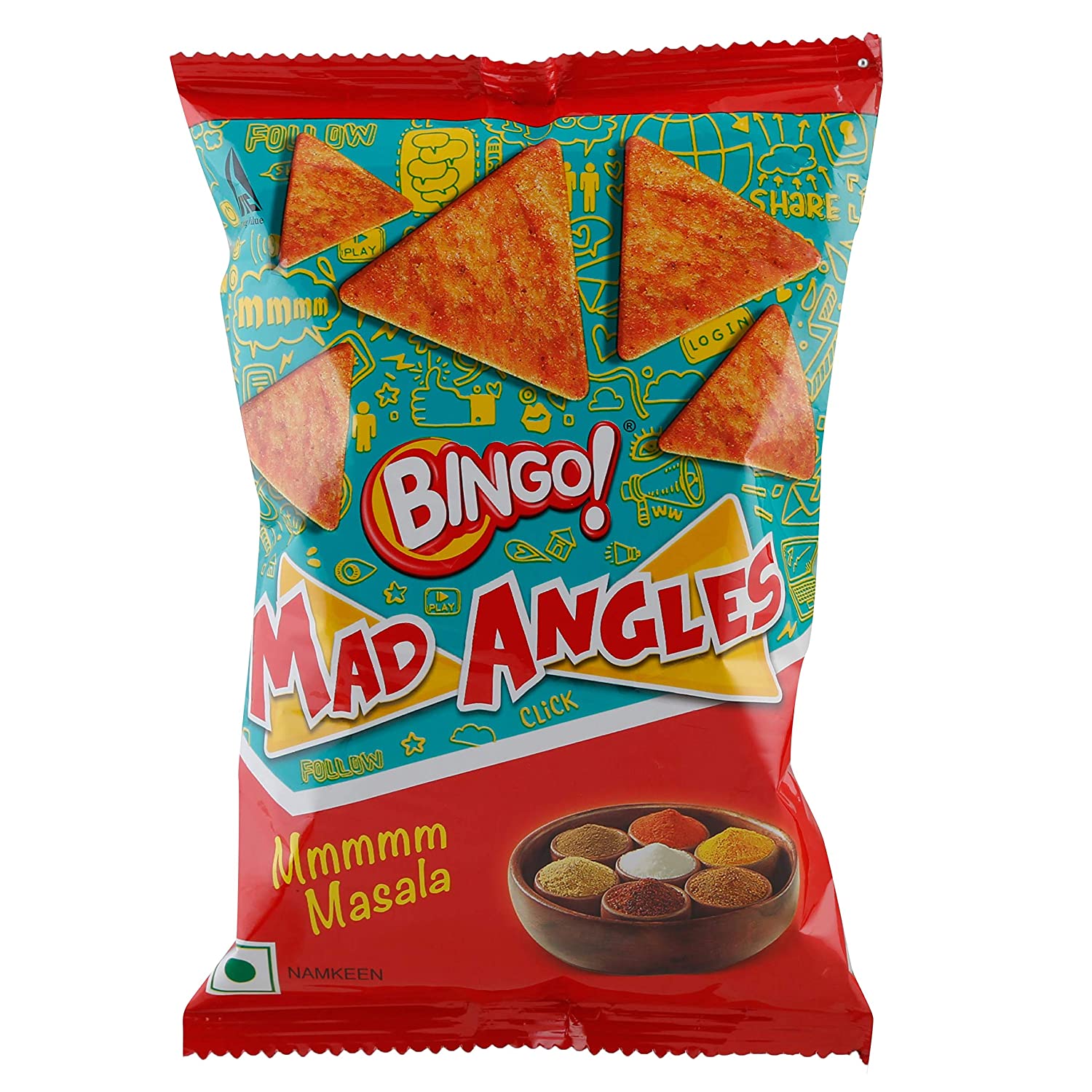 Bingo Mad Angles Mmmmm Masala (36.5 gm, Pack of 1,) : SHEET (Set of 9 ...