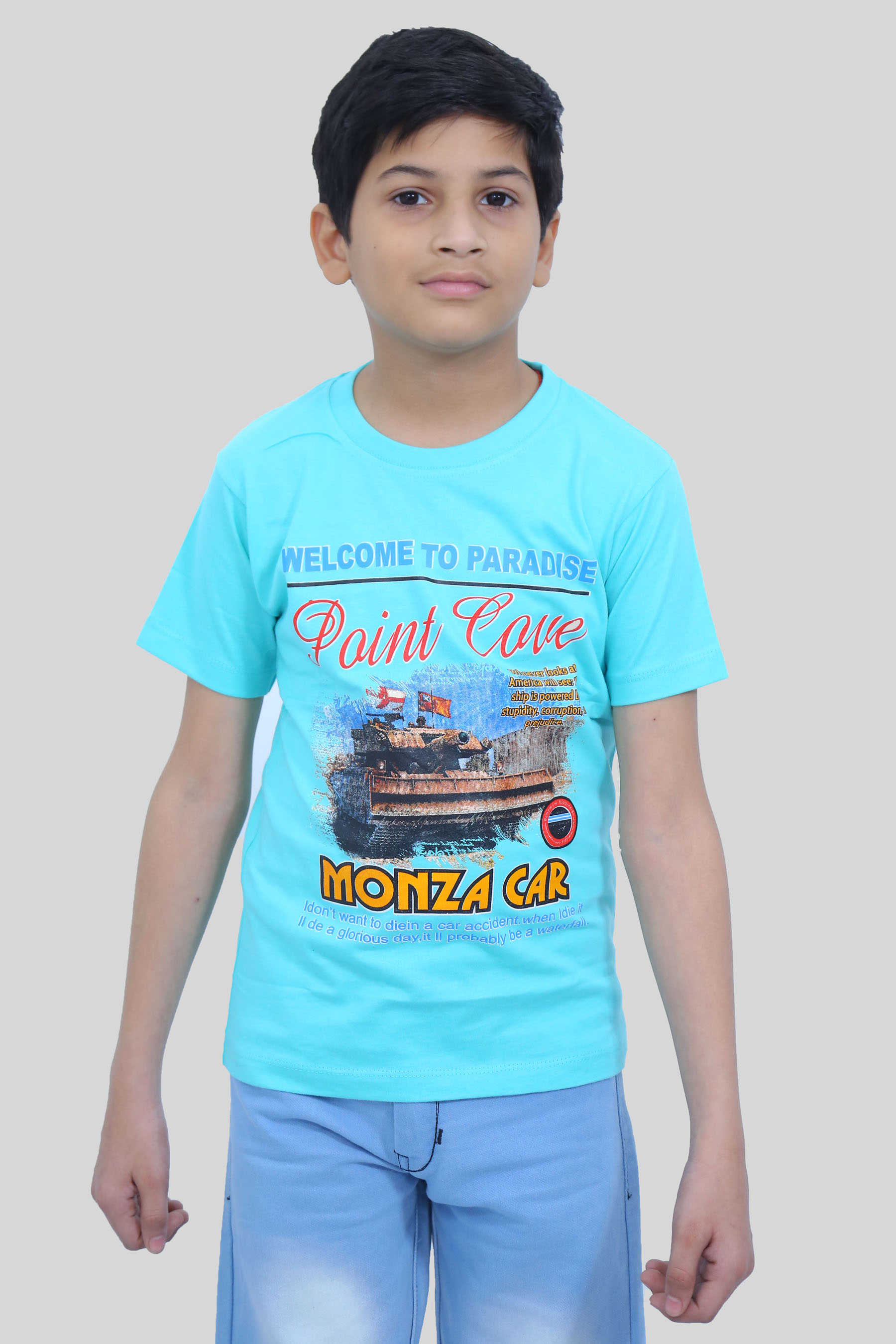 V.CLUB Cotton Half Sleeves Graphic Print T-Shirts for Boys | Udaan ...