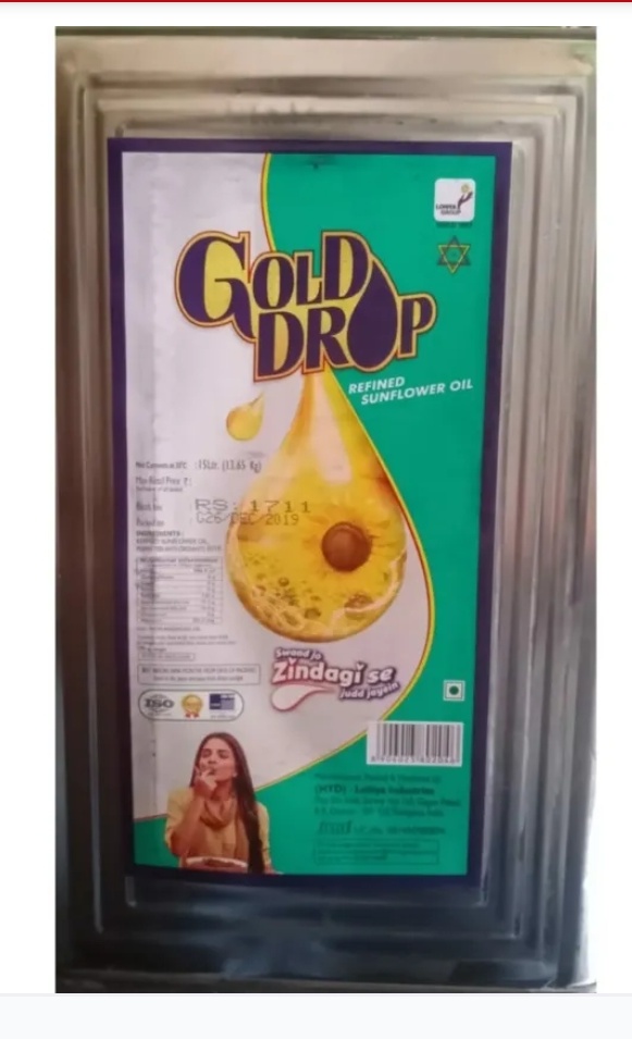 Gold Drop Refined Sunflower Oil (Tin) 15 L, Udaan B2B Buying for