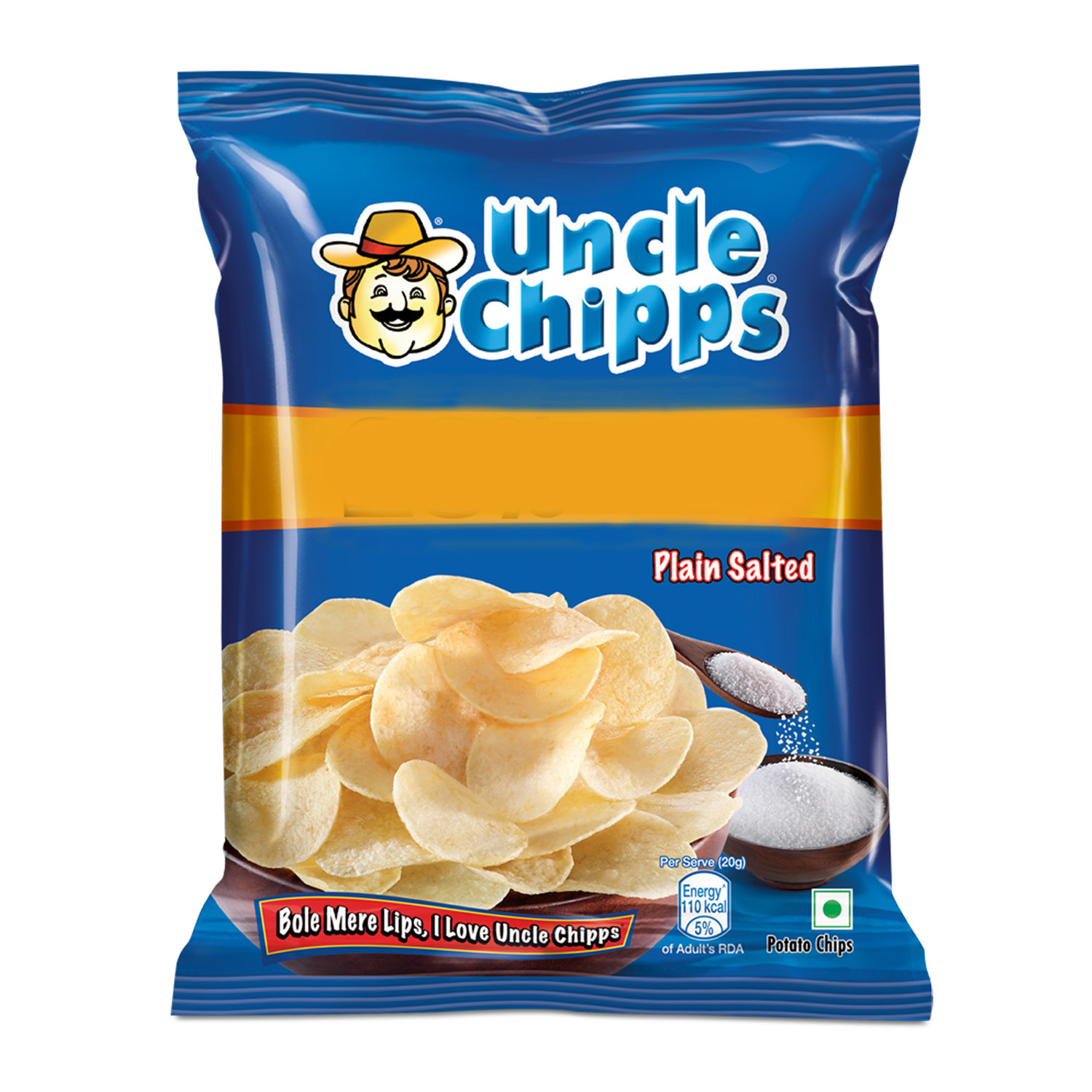 Uncle Chipps Plain Salted Salted Potato Chip (20.8 gm Pack of 1 5.2 gm ...