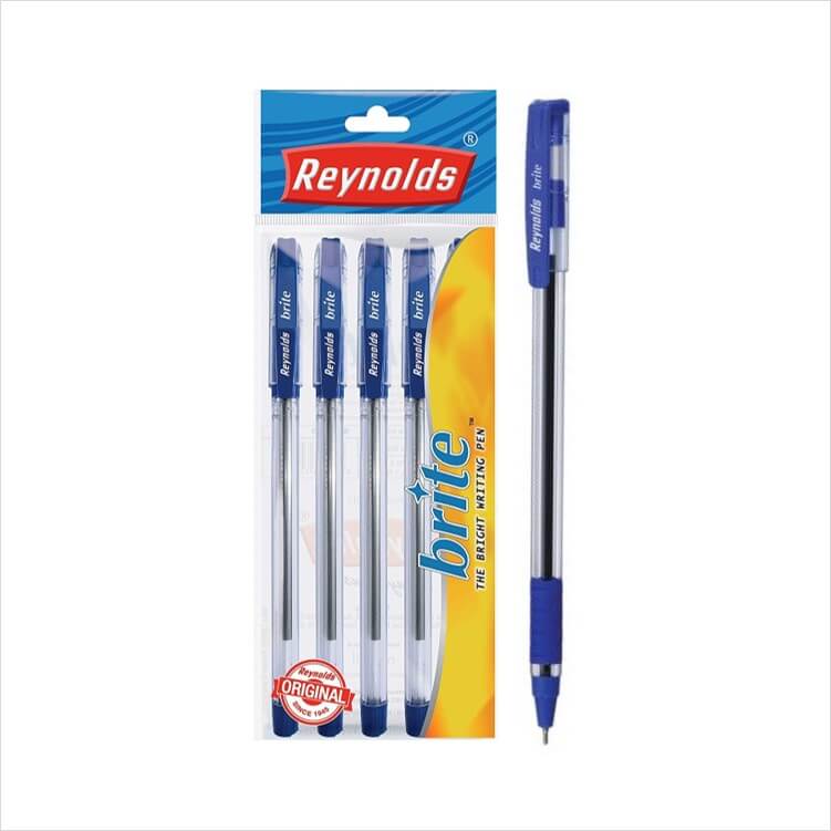 Reynolds Brite Ball pen (Pack of - 5 Blue) : BRAND_BOX (Set of 3600 ...