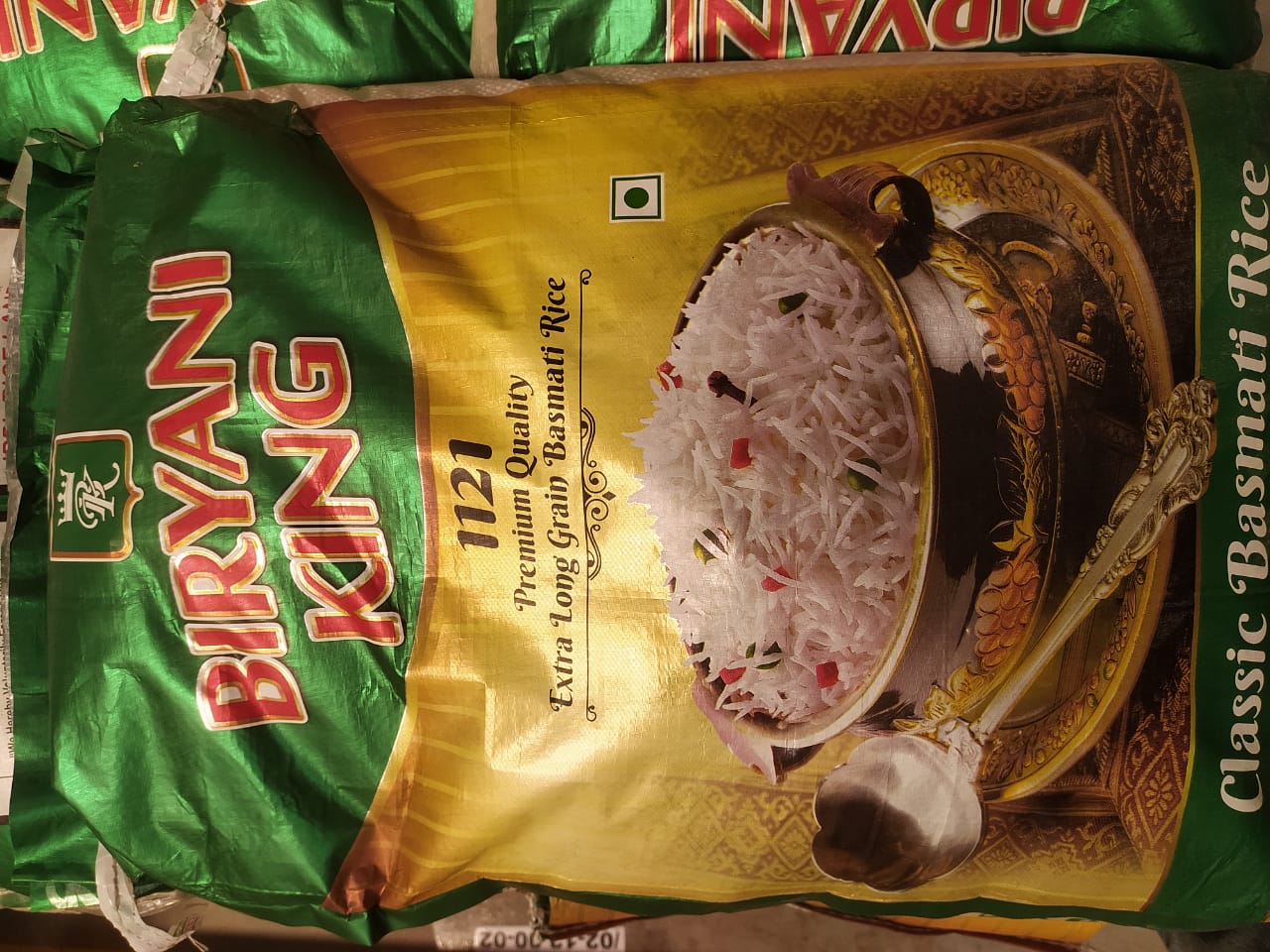 Biryani King 1121 Premium Quality Extra Long Grain Steam Basmati (25 kg, ) BIRYANI KING