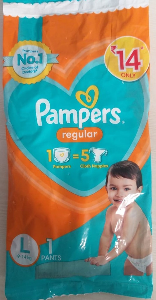 Pampers Pants Pant Diapers (L, 1 Pieces, Pack of 1) SHEET (Set of