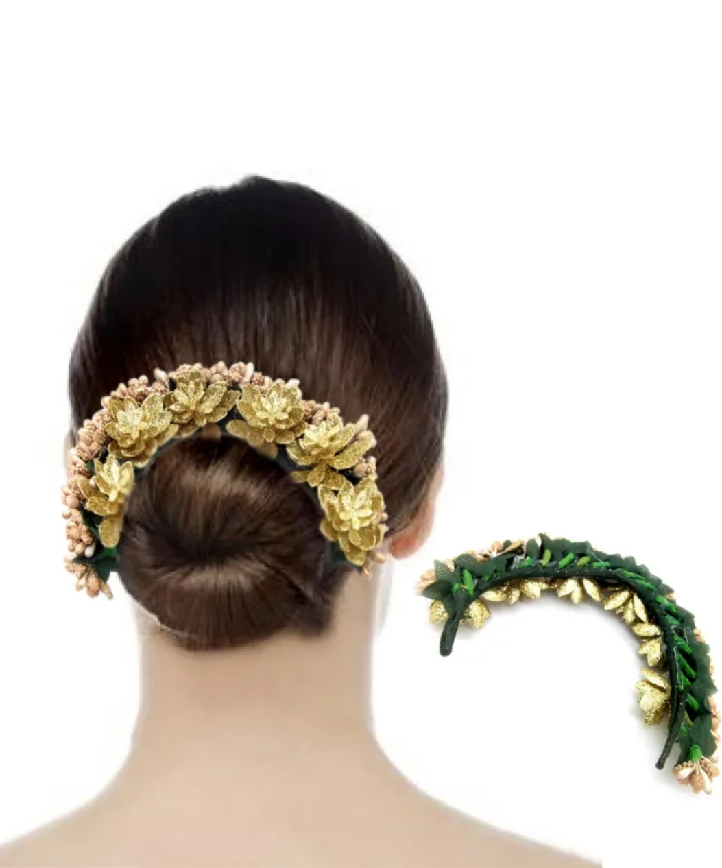 Mutha Jewellery Hair style flower bun gajra veni Hair style Hair Clip |  Udaan - B2B Buying for Retailers