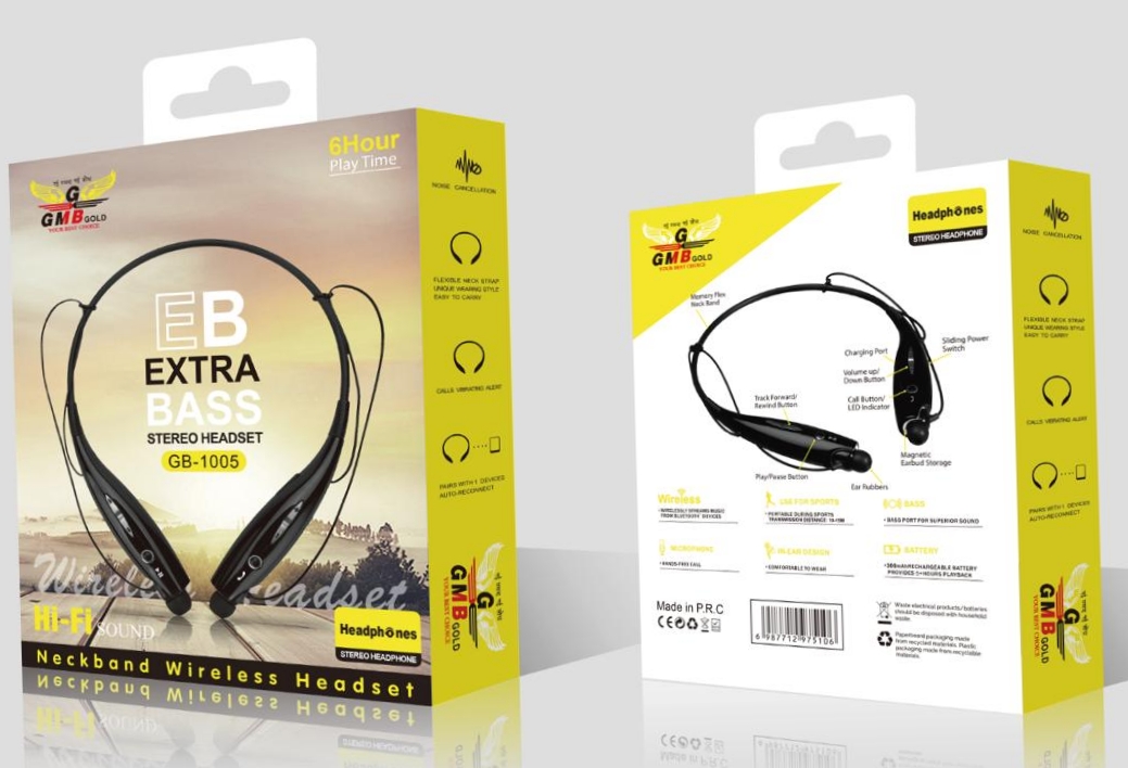 gmb gold bluetooth headset