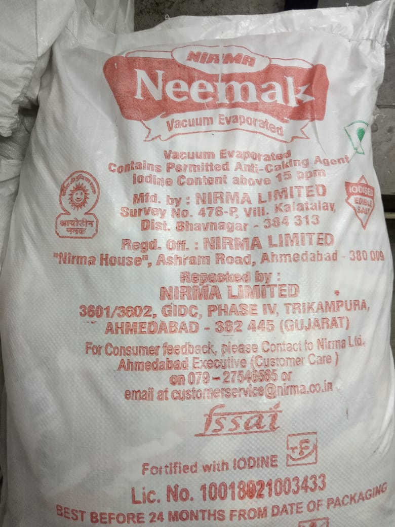 Nirma Vacuum Evaporated Table Salt 50 kg (MRP 750.00 Rs) Udaan B2B
