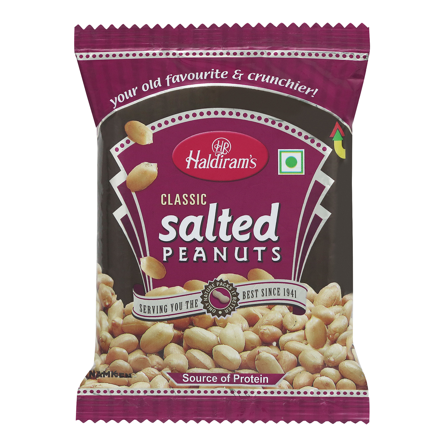 Haldiram's Classic Salted Peanuts Original (38 gm Pack of 1) SHEET (Set of 10) SHEET of 10