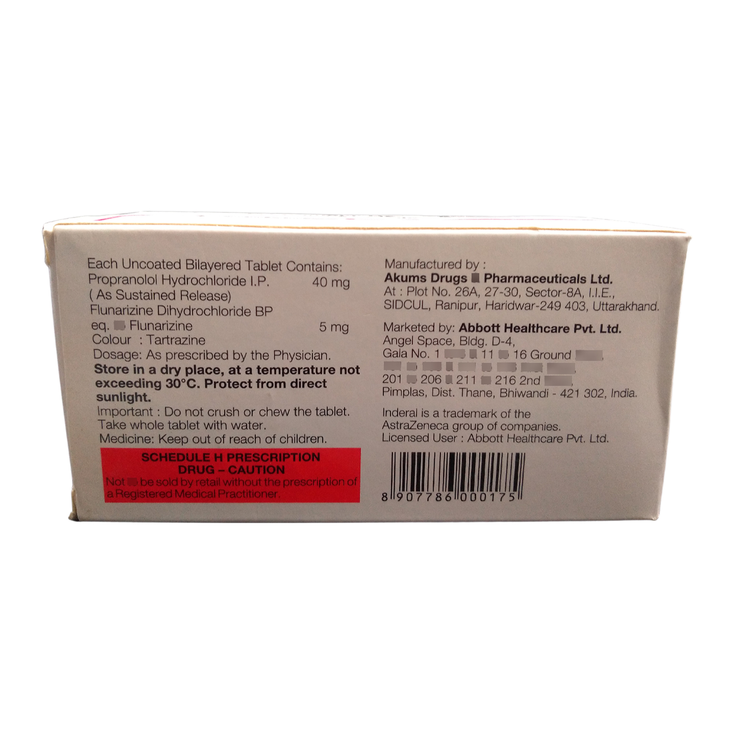 INDERAL F5 40/5MG TABLET 10S: EACH (Set of 1) | Udaan - B2B Buying for ...