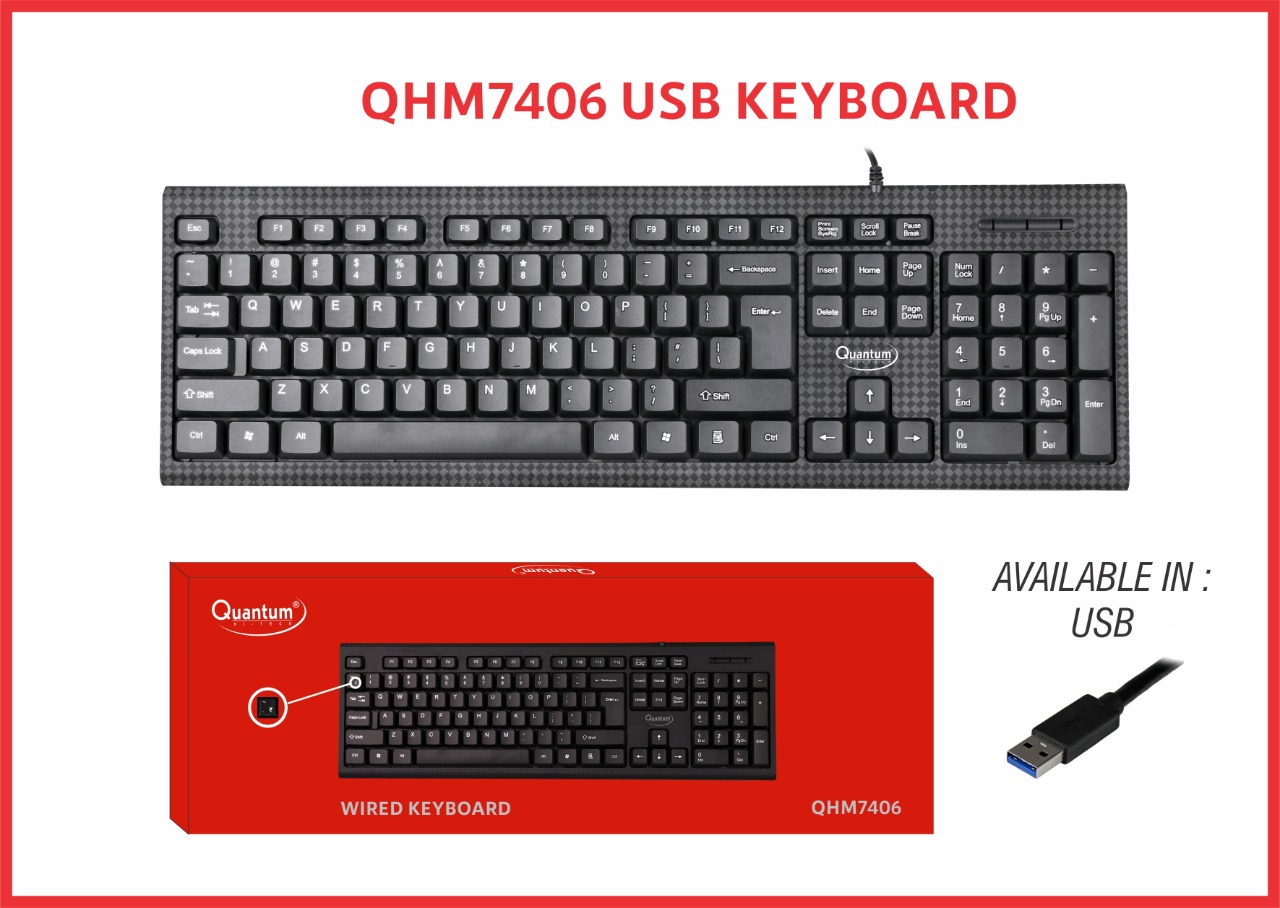 qhm 7406 wired keyboard