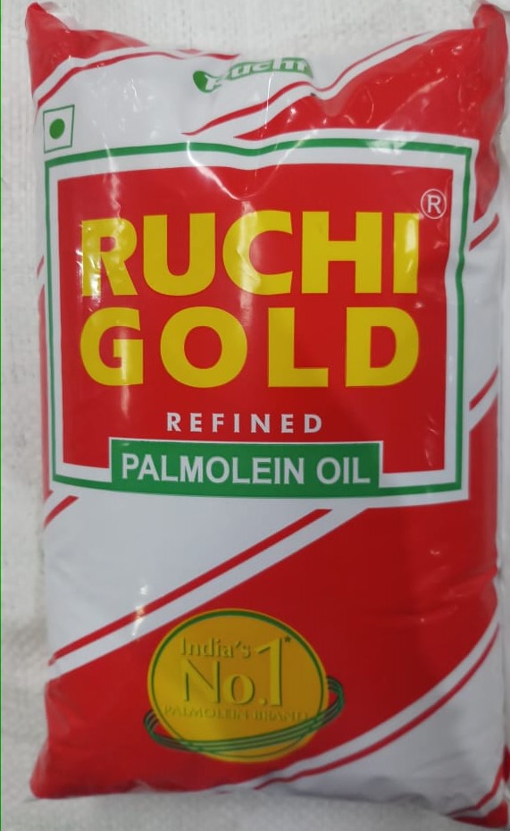 Ruchi Gold Refined Palm Oil (Pouch) 1 L, BRAND_BOX (Set of 10